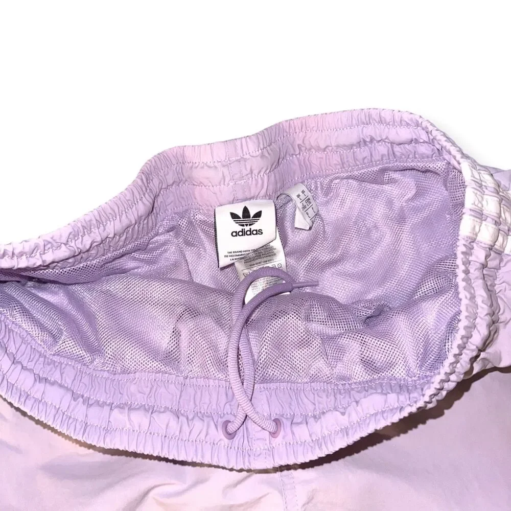 adidas Originals 3-Stripe Swim Shorts / Sprinter Shorts Light Purple/Pink Large